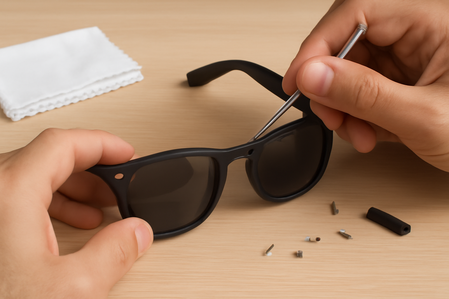 آموزش تعمیر عینک آفتابی