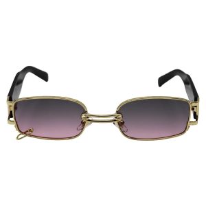 عینک آفتابی Gentle Monster رنگ طلایی و مشکی مدل 8032 کد 2148