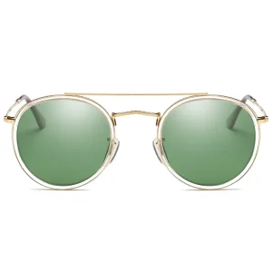 عینک آفتابی گرد مدل 0915-G15 رنگ طلایی کد 2116