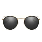 عینک آفتابی گرد مدل 0915 رنگ طلایی کد 2117