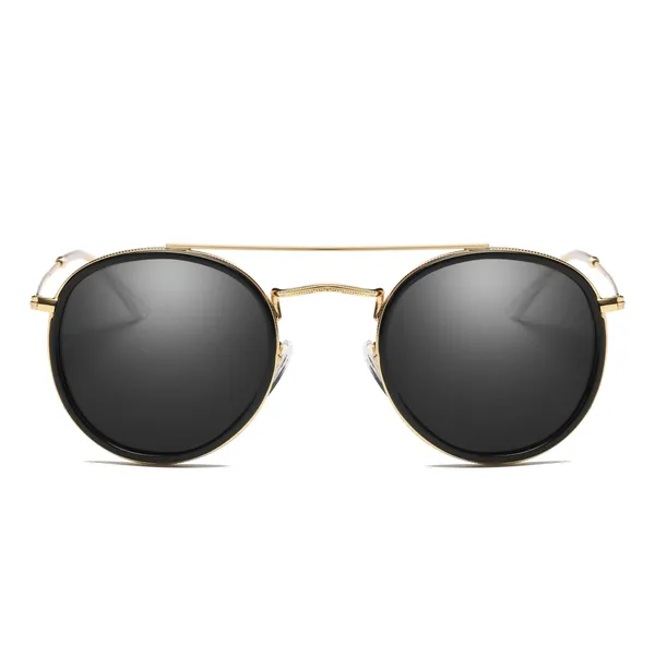 عینک آفتابی گرد مدل 0915 رنگ طلایی کد 2117